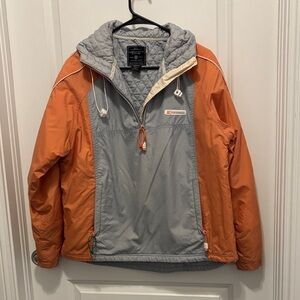 American Eagle Outfitters Orange and Gray Quilted jacket